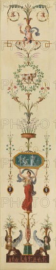 Decorative Panel, 1790s. Pierre Rousseau (French, 1751-1829). Oil on canvas; unframed: 264 x 55 x 3.5 cm (103 15/16 x 21 5/8 x 1 3/8 in.).