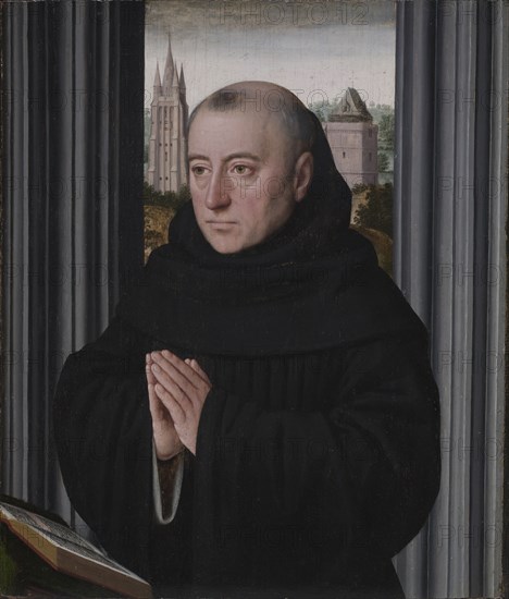 Portrait of a Monk, early 1500s. Circle of Gerard David (Netherlandish, 1450/60-1523). Oil on wood; framed: 54.5 x 48.5 x 5.5 cm (21 7/16 x 19 1/8 x 2 3/16 in.); unframed: 36 x 30.4 cm (14 3/16 x 11 15/16 in.).
