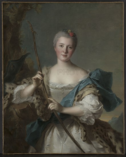 Portrait of a Woman as Diana, 1752. Jean-Marc Nattier (French, 1685-1766). Oil on canvas; framed: 127.5 x 107.5 x 10 cm (50 3/16 x 42 5/16 x 3 15/16 in.); unframed: 100.4 x 79.5 cm (39 1/2 x 31 5/16 in.).