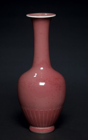 Lotus Petal Vase, 1662-1722. China, Jiangxi province, Jingdezhen, Qing dynasty (1644-1912), Kangxi period (1662-1722). Porcelain with "peach bloom" glaze; overall: 21.2 cm (8 3/8 in.).