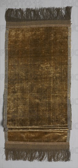Length of Velvet, 1600s. Italy, 17th century. Velvet; silk; overall: 254 x 50.2 cm (100 x 19 3/4 in.)