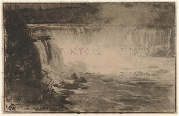Niagara Falls, 1878. William Morris Hunt (American, 1824-1879). Charcoal and brush and charcoal wash; framing lines in charcoal; sheet: 27.5 x 42.9 cm (10 13/16 x 16 7/8 in.); image: 26.7 x 42.1 cm (10 1/2 x 16 9/16 in.).