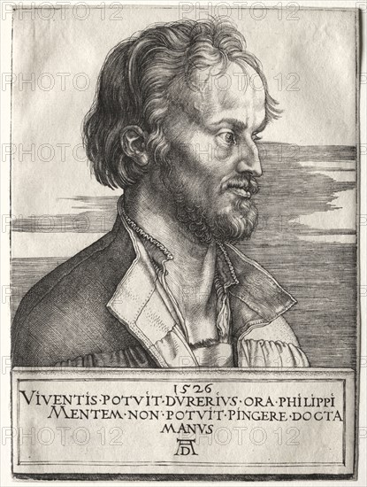 Philipp of Melanchthon, 1526. Albrecht Dürer (German, 1471-1528). Engraving