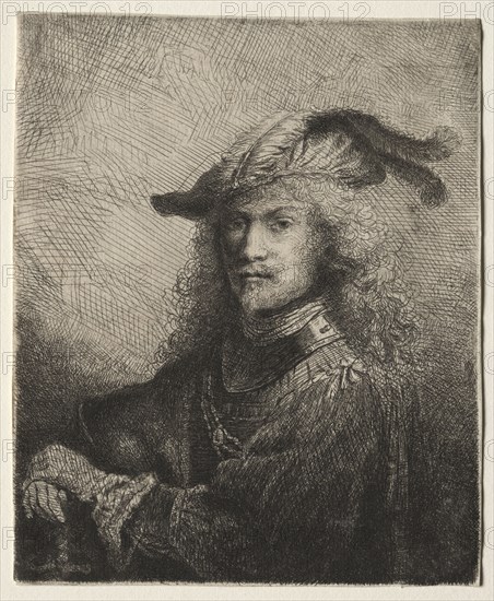 Portrait of an Officer, 1645. Ferdinand Bol (Dutch, 1616-1680). Etching and drypoint; sheet: 13.8 x 11.2 cm (5 7/16 x 4 7/16 in.)