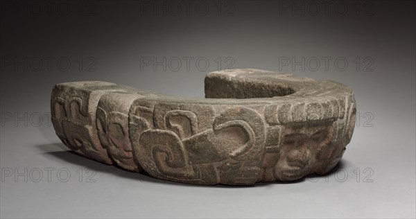 Yoke, c. 600-900. Mexico, Classic Veracruz Style, 7th-10th Century. Stone; overall: 41.5 x 38.5 x 11.5 cm (16 5/16 x 15 3/16 x 4 1/2 in.).