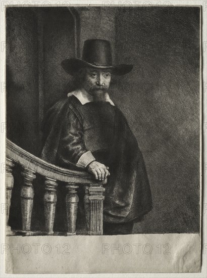 Ephraim Bonus, Jewish Physician, 1647. Rembrandt van Rijn (Dutch, 1606-1669). Etching, drypoint and engraving; sheet: 24.3 x 17.4 cm (9 9/16 x 6 7/8 in.); platemark: 24.1 x 17.1 cm (9 1/2 x 6 3/4 in.)