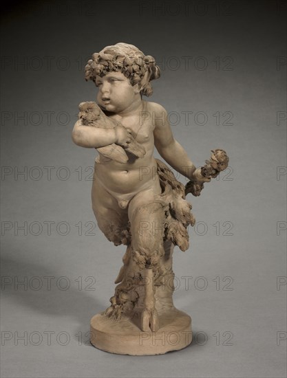 Young Satyr Running with an Owl, 1770s. Clodion (French, 1738-1814). Terracotta; overall: 32 x 15.2 x 16.4 cm (12 5/8 x 6 x 6 7/16 in.); with base: 45.1 cm (17 3/4 in.).