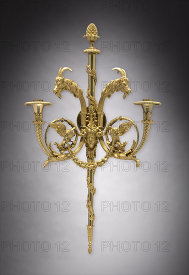 Candle Bracket, c. 1780. France, style of Louis XVI, 18th Century. Gilt bronze; overall: 63.5 x 34.3 cm (25 x 13 1/2 in.).