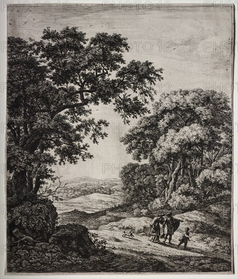 Abraham Dismissing Hagar; Agar Comforted by the Angel; The Prophet of Juda; Tobit and the Angel;  Sephora Circumcising Her Son;  Elijah Fed by the Ravens. Anthonie Waterloo (Dutch, 1609/10-1690). Etching