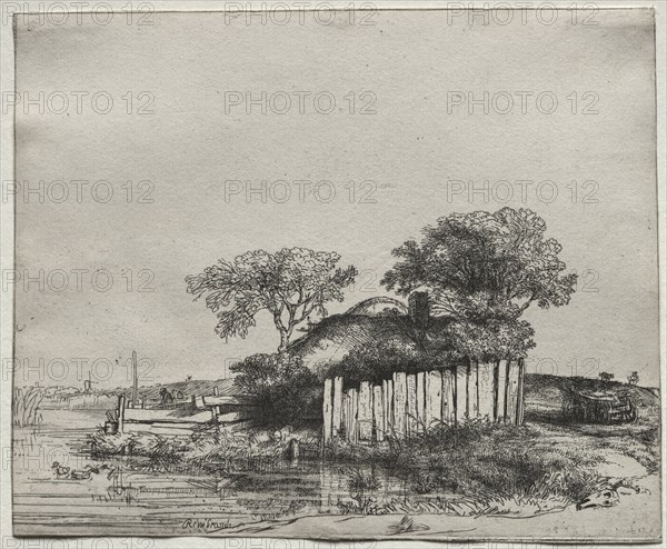 Cottage with a White Paling, 1648. Rembrandt van Rijn (Dutch, 1606-1669). Etching and drypoint; sheet: 12.9 x 16 cm (5 1/16 x 6 5/16 in.)