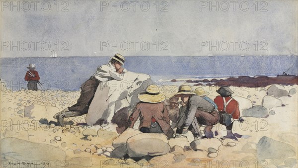 A Clam-Bake, 1873. Winslow Homer (American, 1836-1910). Watercolor, gouache, and graphite; sheet: 19.7 x 34.6 cm (7 3/4 x 13 5/8 in.).