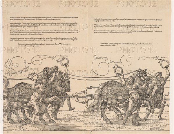 The Great Triumphal Car of Emperor Maximilian, 1523. Albrecht Dürer (German, 1471-1528). Woodcut