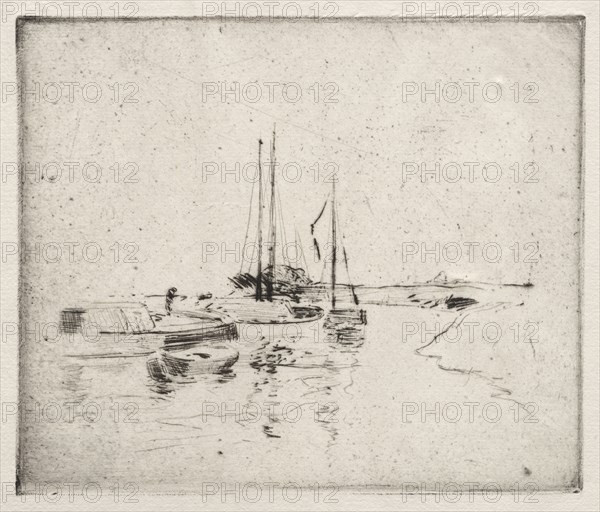 Near Dordrecht. John Henry Twachtman (American, 1853-1902). Etching