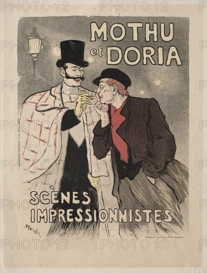 Mothu et Doria - Scènes impressionistes, 1893. Théophile Alexandre Steinlen (Swiss, 1859-1923). Lithograph