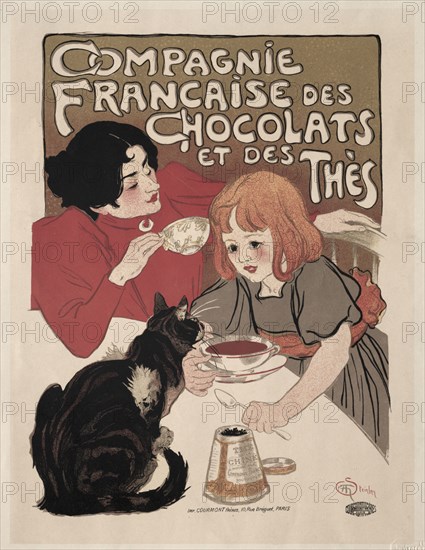 Compagnie Française des Chocolate et des Thés, 1895. Théophile Alexandre Steinlen (Swiss, 1859-1923). Lithograph; sheet: 30.7 x 23.2 cm (12 1/16 x 9 1/8 in.).