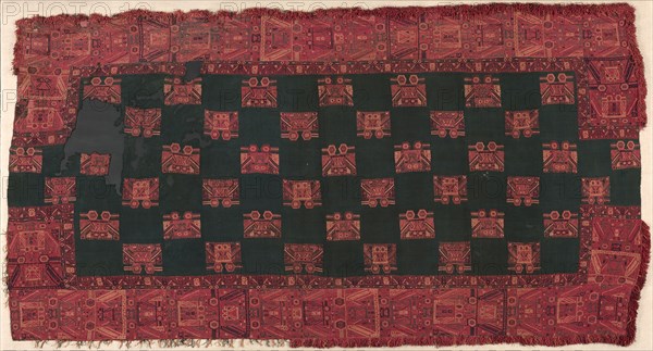 Mantle, c. 300 BC-AD 200. Peru, South Coast, Paracas, Cavernas Style, 3rd-2nd Century BC. Plain weave with embroidery; camelid fiber; average: 160 x 297.2 cm (63 x 117 in.)