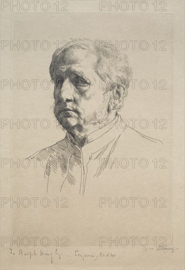Sir Francis Seymour Haden, 1883. William Strang (British, 1859-1921). Etching
