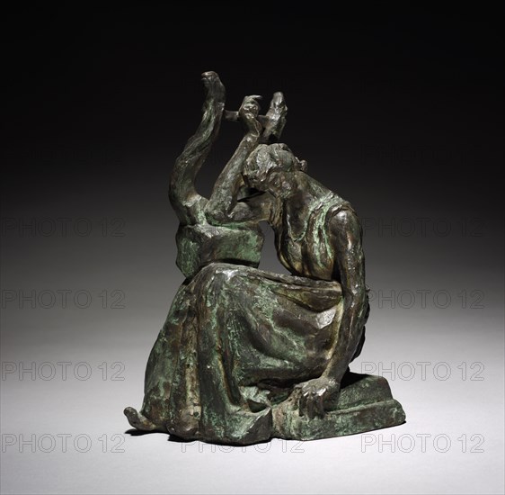 Sappho, 1887-1925. Emile Antoine Bourdelle (French, 1861-1929). Bronze; overall: 28.3 x 22.3 x 11.2 cm (11 1/8 x 8 3/4 x 4 7/16 in.)