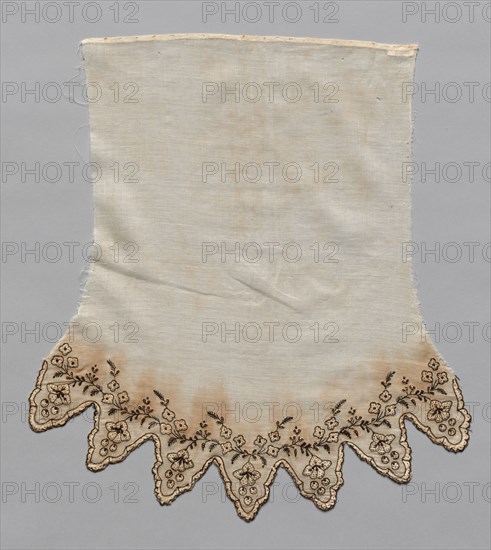 Embroidered Sleeve, 19th century. America, 19th century. overall: 42.7 x 39.1 cm (16 13/16 x 15 3/8 in.)