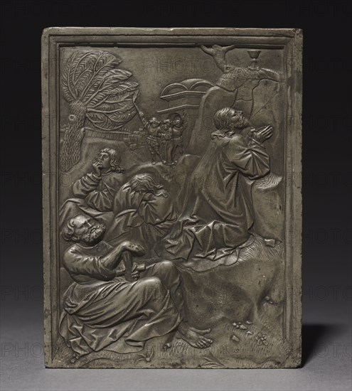 Christ in the Garden of Gethsemane, 1500s. Hans Daucher (German, c. 1485-aft 1538). Kelheim stone (fine-grained limestone); overall: 14.8 x 11.3 cm (5 13/16 x 4 7/16 in.).