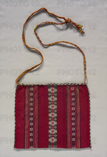 Pouch (Bolsa), c. 1900. Bolivia, Choclla, early 20th century. Wool; overall: 26.7 x 31.2 cm (10 1/2 x 12 5/16 in.)