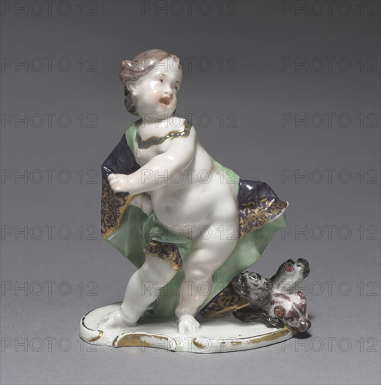 Pluto, c. 1760. Nymphenburg Porcelain Factory (German, founded 1747), Franz Anton Bustelli (Swiss, 1723-1763). Porcelain with enamel and gilt decoration; overall: 10.2 x 8.3 cm (4 x 3 1/4 in.).