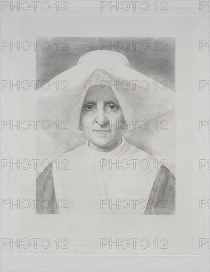 Sister Rosalie, Front View. Claude-Ferdinand Gaillard (French, 1834-1887). Engraving