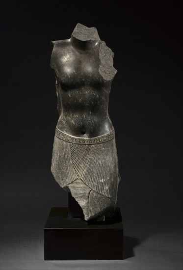 Torso of Amenpayom, probably 200-100 BC. Egypt, Greco-Roman Period, Ptolemaic Dynasty, probably late 2nd Century BC. Granodiorite; overall: 96.4 x 32.3 x 28.6 cm (37 15/16 x 12 11/16 x 11 1/4 in.).