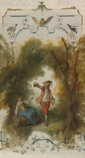 The Vineyard, c. 1723-1727. Nicolas Lancret (French, 1690-1743). Oil on canvas; framed: 157 x 89 x 5.5 cm (61 13/16 x 35 1/16 x 2 3/16 in.); unframed: 150.3 x 82.3 cm (59 3/16 x 32 3/8 in.).