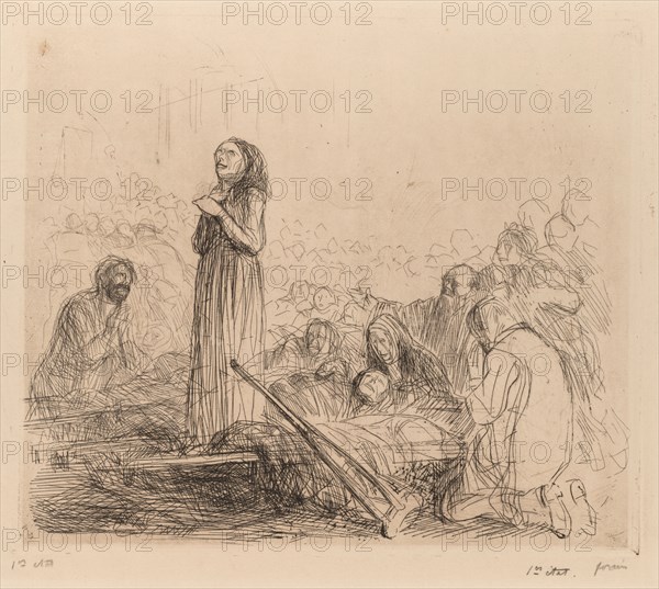 The Miracle before the Blessed Sacrament. Jean Louis Forain (French, 1852-1931). Etching