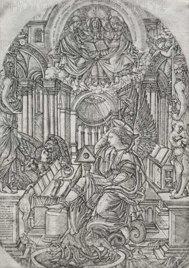 The Apocalypse: The Revelation of Saint John the Evangelist. Jean Duvet (French, 1485-1561). Engraving; framed: 52.4 x 39.7 x 2.5 cm (20 5/8 x 15 5/8 x 1 in.); unframed: 29.5 x 20.9 cm (11 5/8 x 8 1/4 in.)