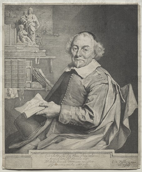 Vondel, 1657. Cornelis de Visscher (Dutch, 1628/29-1658). Engraving
