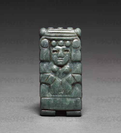 Goddess Plaque, c. 1200-1519. Central Mexico, Aztec, 13th-16th century. Jadeite; overall: 7 x 3.5 cm (2 3/4 x 1 3/8 in.).