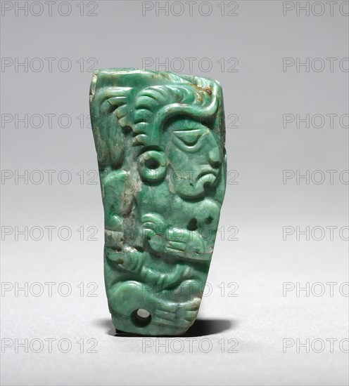 Ornament, 250-900. Mexico or Central America, Maya style (250-900). Greenstone; overall: 4.8 x 2.6 cm (1 7/8 x 1 in.).