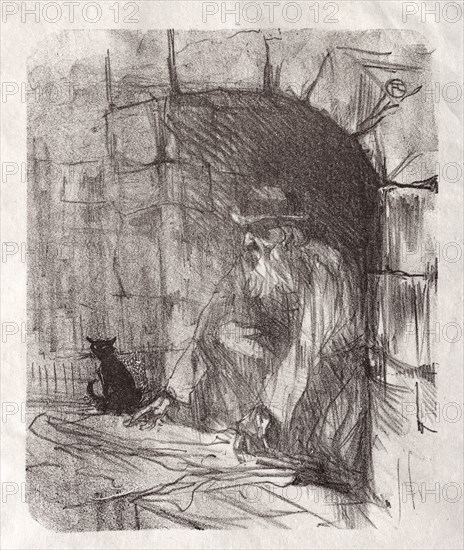 Au pied du Sinaï:  Une Arrière-boutique à Cracovie, 1898. Henri de Toulouse-Lautrec (French, 1864-1901). Lithograph