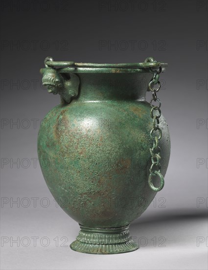 Situla, 500s-400s BC. Italy, Etruscan, 6th-5th Century BC. Bronze; without handle: 16.6 cm (6 9/16 in.).