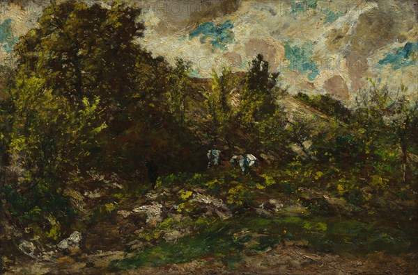 Autumn, c. 1867-1869. Adolphe Monticelli (French, 1824-1886). Oil on wood panel; unframed: 39.9 x 60.3 cm (15 11/16 x 23 3/4 in.)