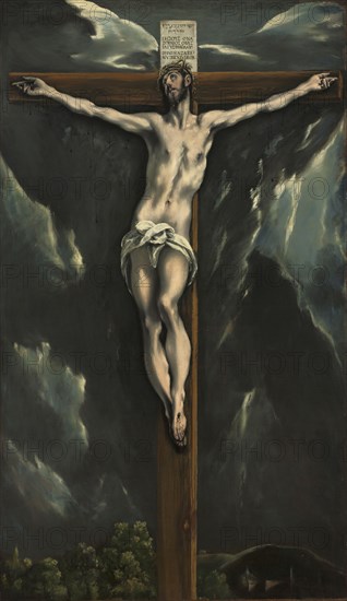 Christ on the Cross, c. 1600-1610. El Greco (Spanish, 1541-1614). Oil on canvas; framed: 221 x 144 x 10 cm (87 x 56 11/16 x 3 15/16 in.); unframed: 193 x 116 cm (76 x 45 11/16 in.).