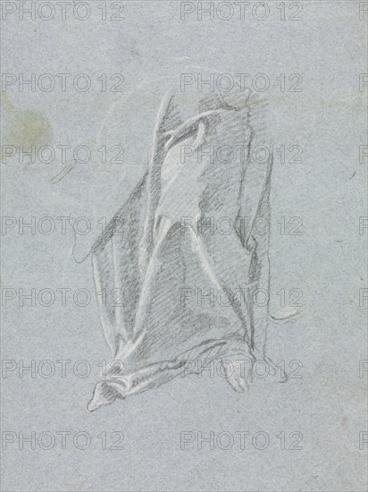 Verona Sketchbook: Drapery with foot (page 83), 1760. Francesco Lorenzi (Italian, 1723-1787). Black chalk with white heightening; sheet: 32 x 23 cm (12 5/8 x 9 1/16 in.).