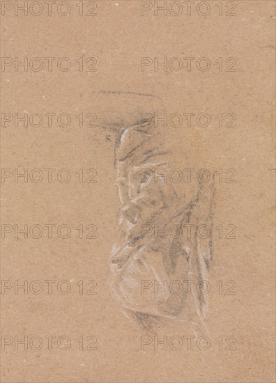 Verona Sketchbook: Drapery study (page 41), 1760. Francesco Lorenzi (Italian, 1723-1787). Black chalk with white heightening ; sheet: 32 x 23 cm (12 5/8 x 9 1/16 in.).