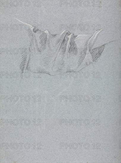 Verona Sketchbook: Drapery study (page 48), 1760. Francesco Lorenzi (Italian, 1723-1787). Black chalk with white heightening ; sheet: 32 x 23 cm (12 5/8 x 9 1/16 in.).