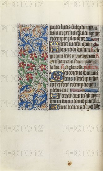 Book of Hours (Use of Rouen): fol. 47v, c. 1470. Master of the Geneva Latini (French, active Rouen, 1460-80). Ink, tempera, and gold on vellum; codex: 19.5 x 13.1 cm (7 11/16 x 5 3/16 in.).