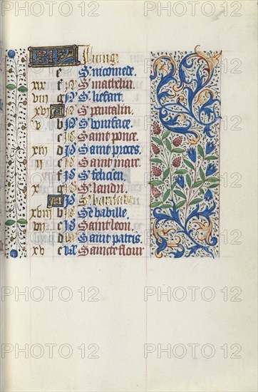 Book of Hours (Use of Rouen): fol. 51r, c. 1470. Master of the Geneva Latini (French, active Rouen, 1460-80). Ink, tempera, and gold on vellum; codex: 19.5 x 13.1 cm (7 11/16 x 5 3/16 in.)