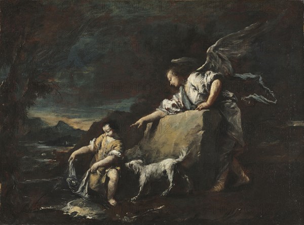 Tobias and the Angel, 1750s. Francesco Guardi (Italian, 1712-1793). Oil on canvas; framed: 70.5 x 90.5 x 6.5 cm (27 3/4 x 35 5/8 x 2 9/16 in.); unframed: 56.5 x 75.5 cm (22 1/4 x 29 3/4 in.).