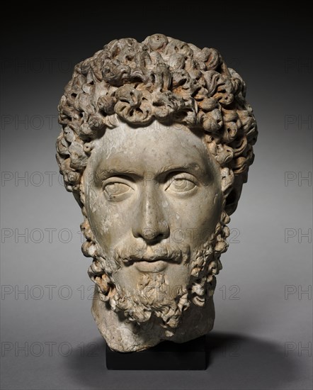 Head of a Noble or Official, 175-200. Italy, Roman, Antonine period, 2nd Century. Marble; overall: 38.2 cm (15 1/16 in.).