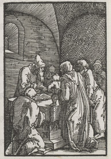 The Fall and Redemption of Man:  The Presentation of Christ in the Temple, c. 1515. Albrecht Altdorfer (German, c. 1480-1538). Woodcut