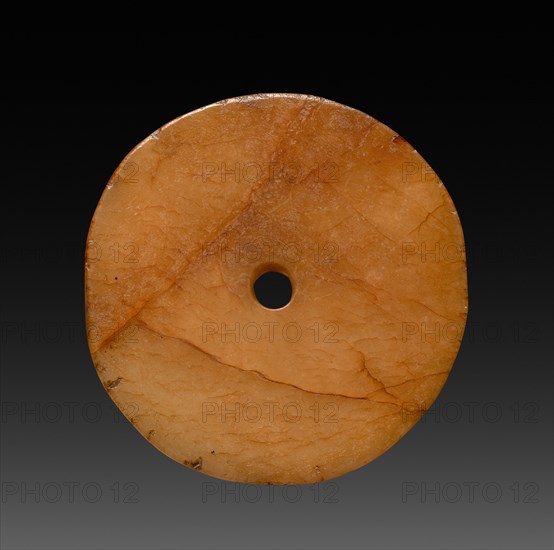 Round Ornament, 206 BC - AD 220. China, Han dynasty (202 BC-AD 220). Jade          ; diameter: 8.4 cm (3 5/16 in.).