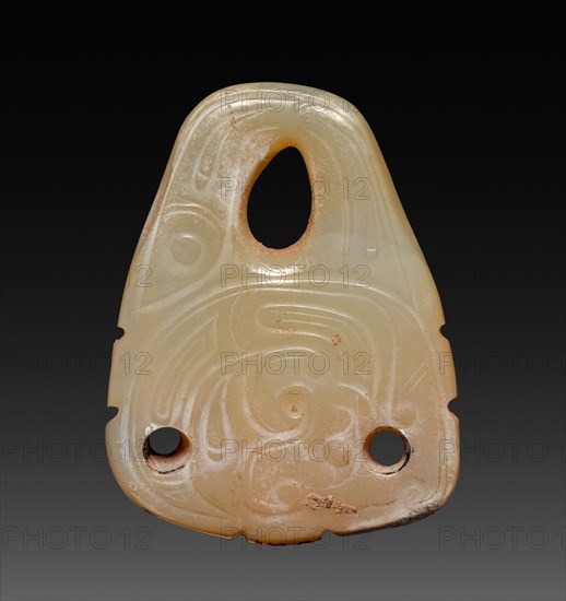 Pendant with Coiled Dragon and Fish, 10th-9th Century BC. China, Western Zhou dynasty (c. 1046-771 BC). Jade; overall: 3.2 cm (1 1/4 in.).