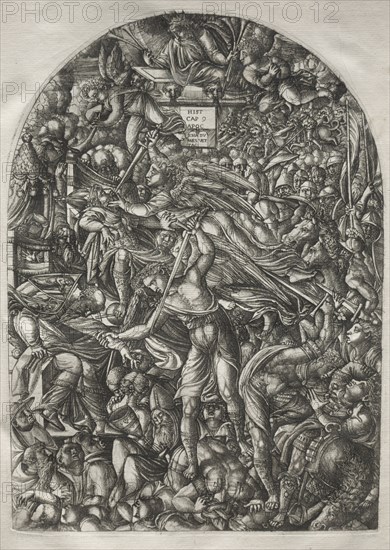 The Apocalypse:  The Angel Sounding the Sixth Trumpet, 1546-1556. Jean Duvet (French, 1485-1561). Engraving