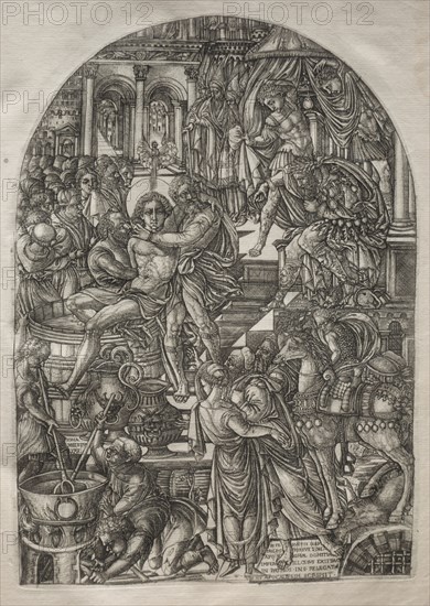 The Apocalypse:  The Martyrdom of St. John the Evangelist, 1546-1556. Jean Duvet (French, 1485-1561). Engraving